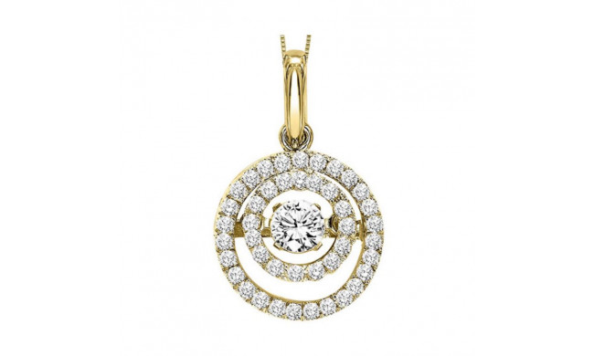 Gems One 14KT Yellow Gold & Diamond Rhythm Of Love Neckwear Pendant  - 3/8 ctw - ROL1013-4YC