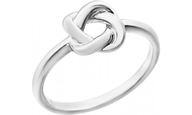 14K White Knot Design Ring - 861741000P