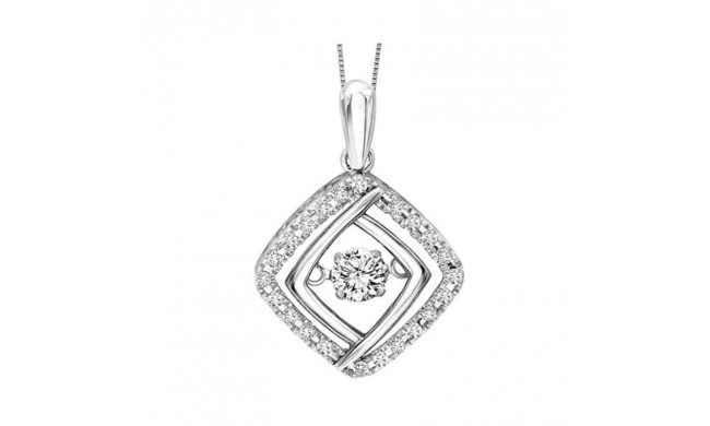 Gems One 10KT White Gold & Diamond Rhythm Of Love Neckwear Pendant  - 1/3 ctw - ROL1059-1WSSSC