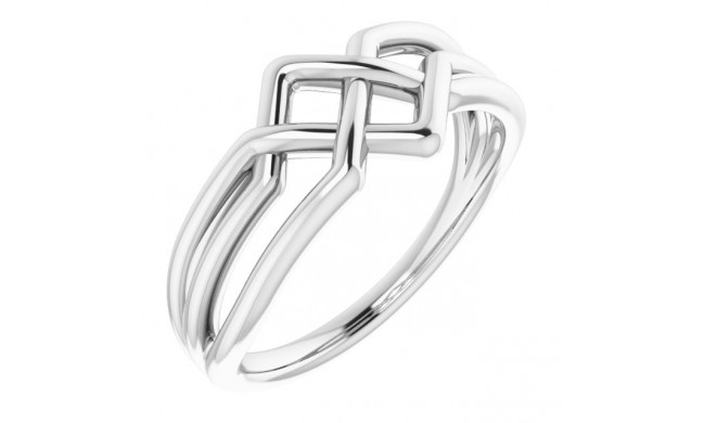 14K White Geometric Ring - 52006101P