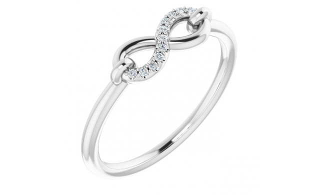 14K White .04 CTW Diamond Infinity-Inspired Ring - 123269600P