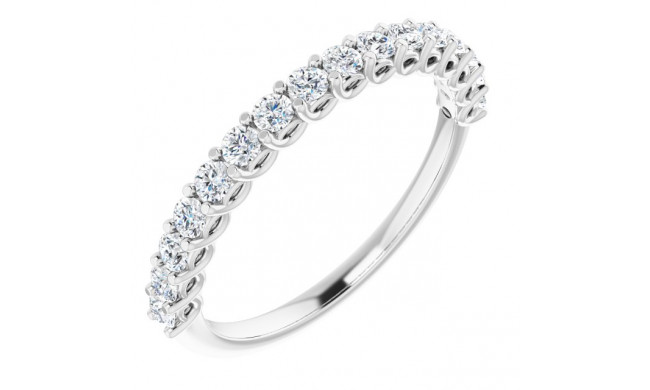 14K White 1/2 CTW Diamond Anniversary Band - 1239736001P