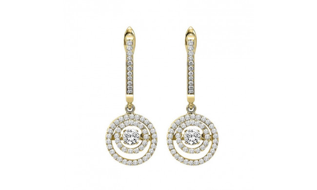 Gems One 14KT Yellow Gold & Diamond Rhythm Of Love Fashion Earrings  - 1/2 ctw - ROL2013-4YC