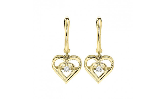 Gems One Silver (SLV 995) Diamond Rhythm Of Love Fashion Earrings  - 1/10 ctw - ROL2045-SSYD