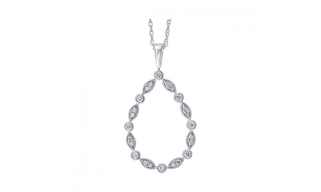 Gems One 14Kt White Gold Diamond (1/8Ctw) Pendant - PD33047-4WD