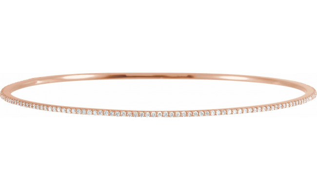 14K Rose 1 CTW Diamond Stackable Bangle 8 Bracelet - 6733760006P