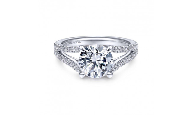 Gabriel & Co. 14k White Gold Contemporary Split Shank Engagement Ring - ER14804R8W44JJ