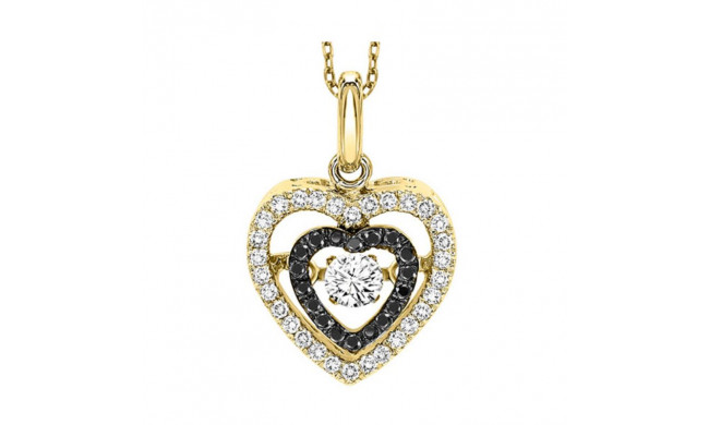 Gems One 14KT Yellow Gold & Diamond Rhythm Of Love Neckwear Pendant  - 3/8 ctw - ROL1018-4YCBLK