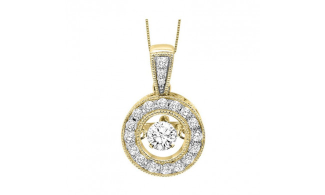 Gems One 14KT Yellow Gold & Diamond Rhythm Of Love Neckwear Pendant   - 1/3 ctw - ROL1086-4YC