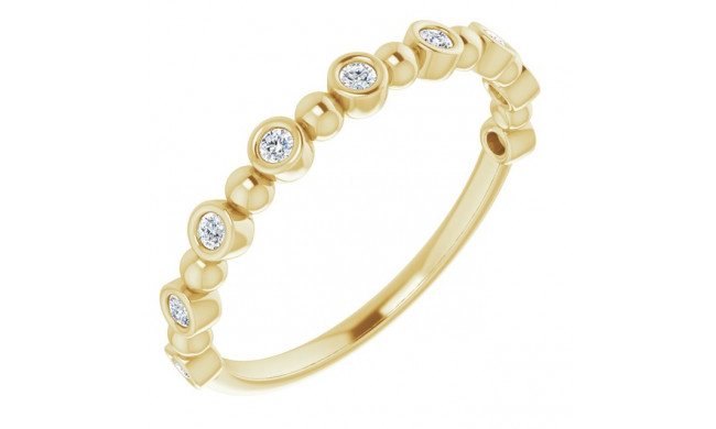 14K Yellow 1/8 CTW Diamond Anniversary Band - 1236316026P