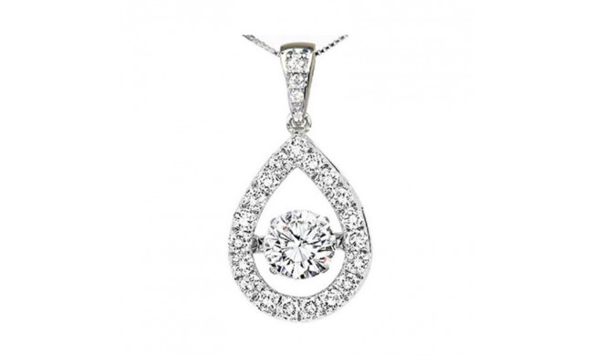 Gems One 14KT White Gold & Diamond Rhythm Of Love Neckwear Pendant    - 1/3 ctw - ROL1146-4WCT