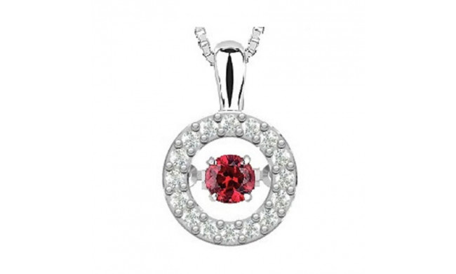 Gems One 14KT White Gold & Diamond Rhythm Of Love Neckwear Pendant   - 1/10 ctw - ROL1099-4WCR