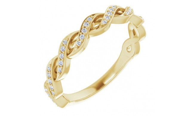 14K Yellow 1/8 CTW Diamond Anniversary Band - 123358601P