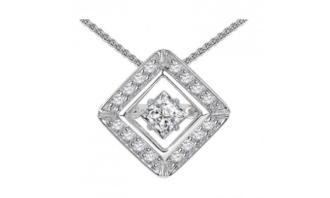 Gems One 14KT White Gold & Diamond Rhythm Of Love Neckwear Pendant  - 1/2 ctw - ROL1072-4WC