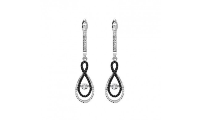 Gems One 14KT White Gold & Diamonds Stunning Fashion Earrings - 1/2 ctw - ROL2011-4WCBK