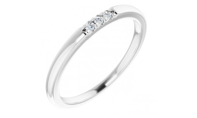 14K White .04 CTW Diamond Anniversary Band - 124030620P