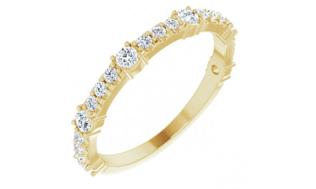 14K Yellow 1/2 CTW Diamond Anniversary Band - 123802601P