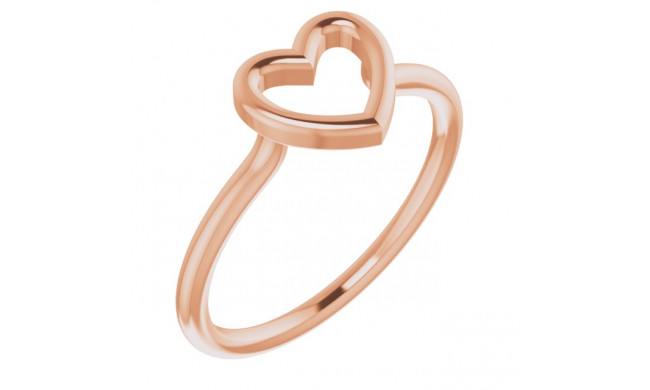 14K Rose Heart Ring - 51638103P