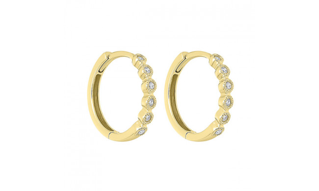 Gems One 14Kt Yellow Gold Diamond (1/8Ctw) Earring - FE2083-4YD