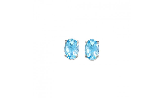 Gems One 14Kt White Gold Blue Topaz (7/8 Ctw) Earring - EBO54-4W
