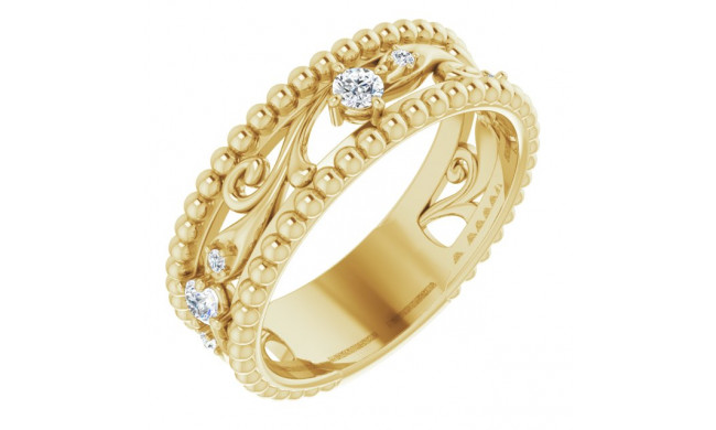 14K Yellow 1/5 CTW Diamond Anniversary Band - 123127601P