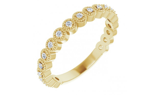 14K Yellow 1/8 CTW Diamond Anniversary Band - 123106601P