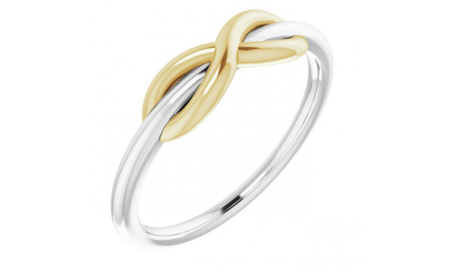 14K White & Yellow Infinity-Style Ring - 51749104P