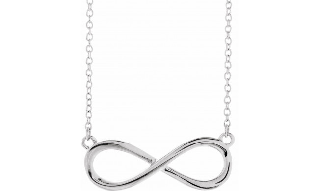 14K White Infinity-Inspired 18 Necklace - 859471001P