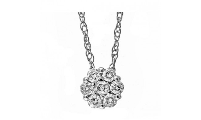 Gems One 14Kt White Gold Diamond (1/10 Ctw) Pendant - PD32723-4WH