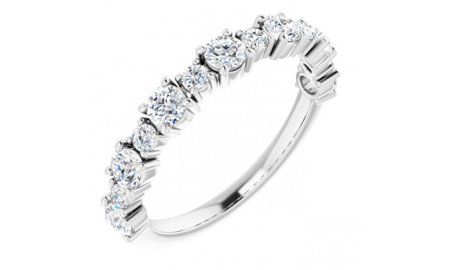 14K White 7/8 CTW Diamond Anniversary Band - 1236296037P