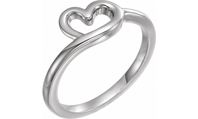 14K White Heart Youth Ring - 51743101P