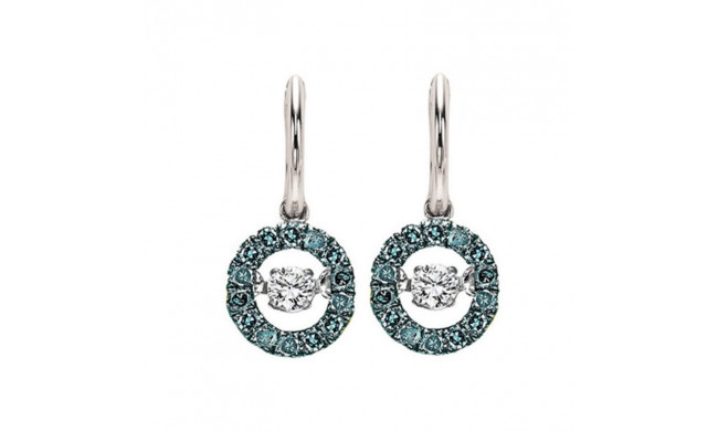 Gems One 14KT White Gold & Diamond Rhythm Of Love Fashion Earrings  - 1/5 ctw - ROL1026-4WCBL