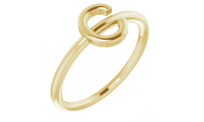 14K Yellow Initial C Ring - 51895114P