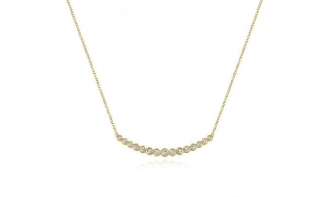 Gabriel & Co. 14k Yellow Gold Lusso Diamond Bar Necklace - NK5797Y45JJ