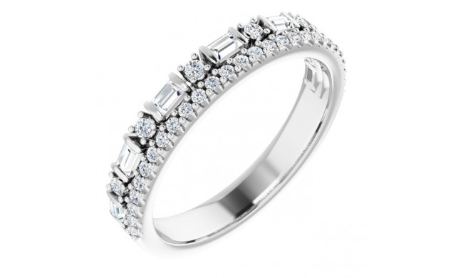 14K White 1/2 CTW Diamond Anniversary Band - 124021600P