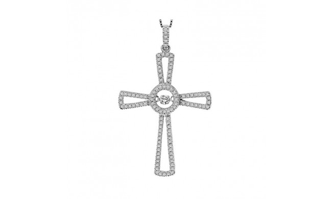 Gems One Silver (SLV 995) & Diamonds Stunning Neckwear Pendant - 1/5 ctw - ROL1089-SSD