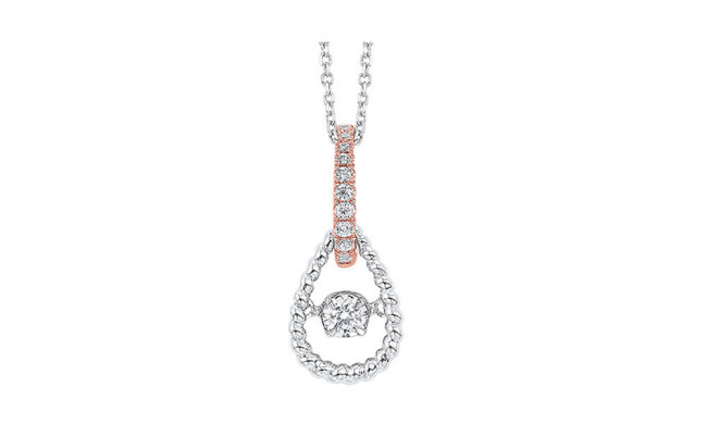Gems One 10Kt White Rose Gold Diamond (1/8Ctw) Pendant - PD10531-1WPL