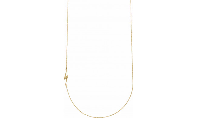 14K Yellow Lightning Bolt 16 Necklace - 86868601P