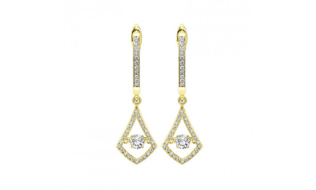 Gems One 14KT Yellow Gold & Diamond Rhythm Of Love Fashion Earrings   - 1/2 ctw - ROL2010-4YC