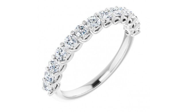 14K White 3/4 CTW Diamond Anniversary Band - 1239736016P