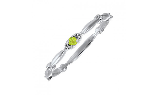 Gems One 10Kt White Gold Peridot (1/20 Ctw) Ring - RG72936-1WND