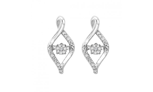 Gems One Silver Diamond (1/12 Ctw) Earring - ROL2031-SSWD