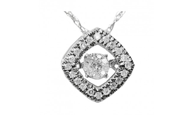 Gems One 14KT White Gold & Diamond Rhythm Of Love Neckwear Pendant   - 1/10 ctw - ROL1130-4WC
