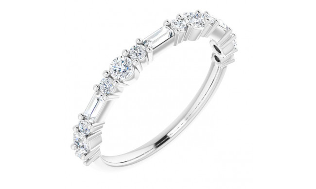 14K White 3/8 CTW Diamond Anniversary Band - 123549600P