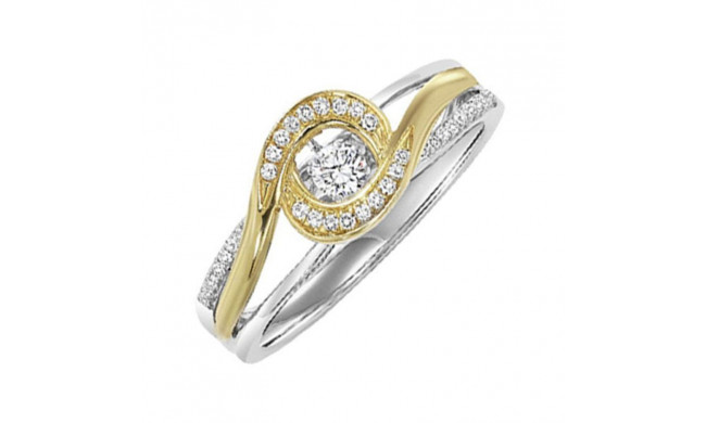 Gems One 14KT White & Yellow Gold & Diamond Rhythm Of Love Fashion Ring  - 1/5 ctw - ROL1236-4WYC