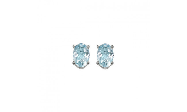 Gems One 14Kt White Gold Aquamarine (1 Ctw) Earring - EAO64-4W