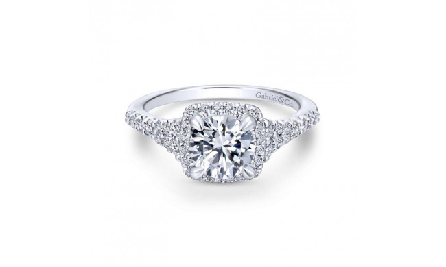 Gabriel & Co. 14k White Gold Entwined Halo Engagement Ring - ER12670R4W44JJ