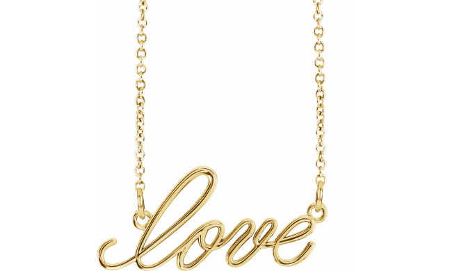 14K Yellow Love 16.5 Necklace - 8579970000P