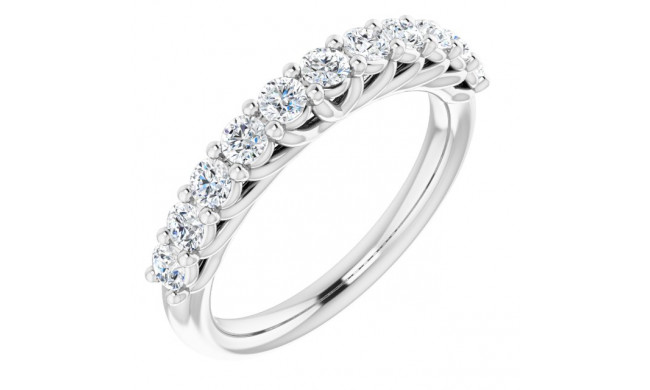 14K White 5/8 CTW Diamond Anniversary Band - 12261460015P