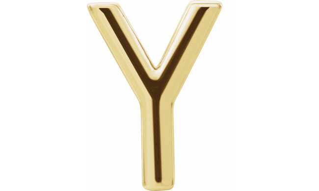 14K Yellow Single Initial Y Earring - 86800246P